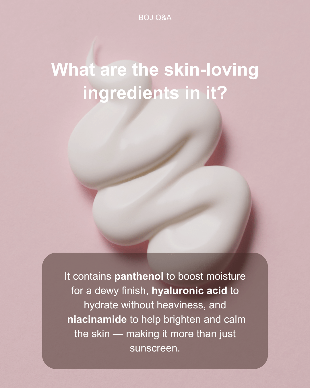 a white cream on a pink background