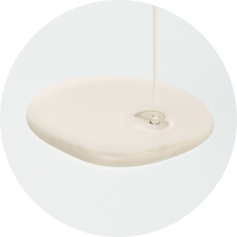 a liquid pouring into a circle
