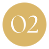 a gold circle with a number on it