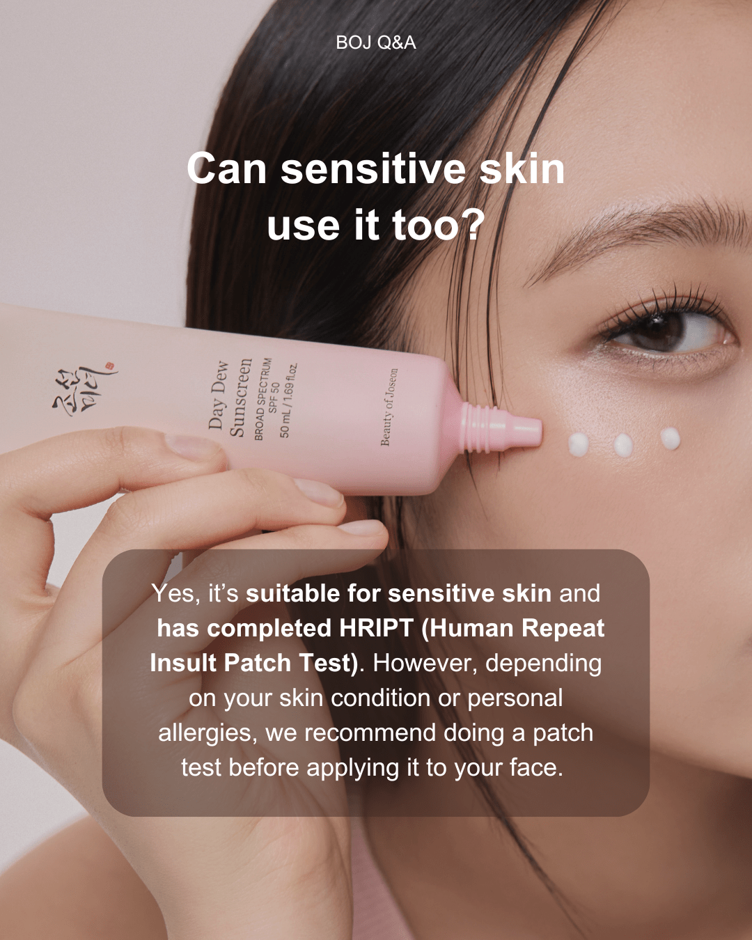 a woman applying a face cream