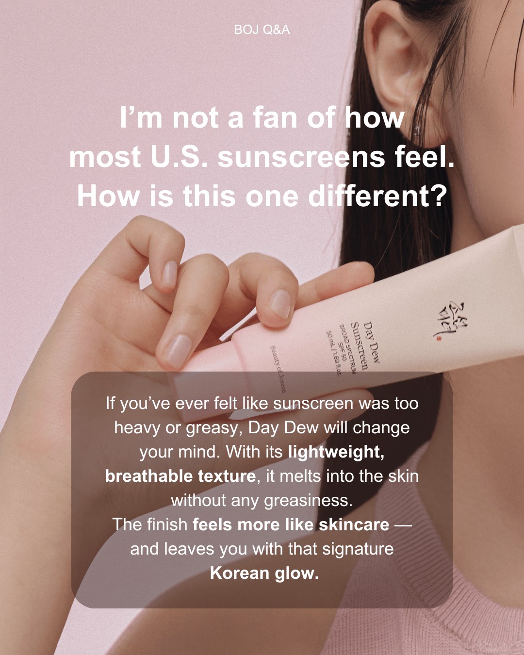 a woman holding a tube of sunscreen