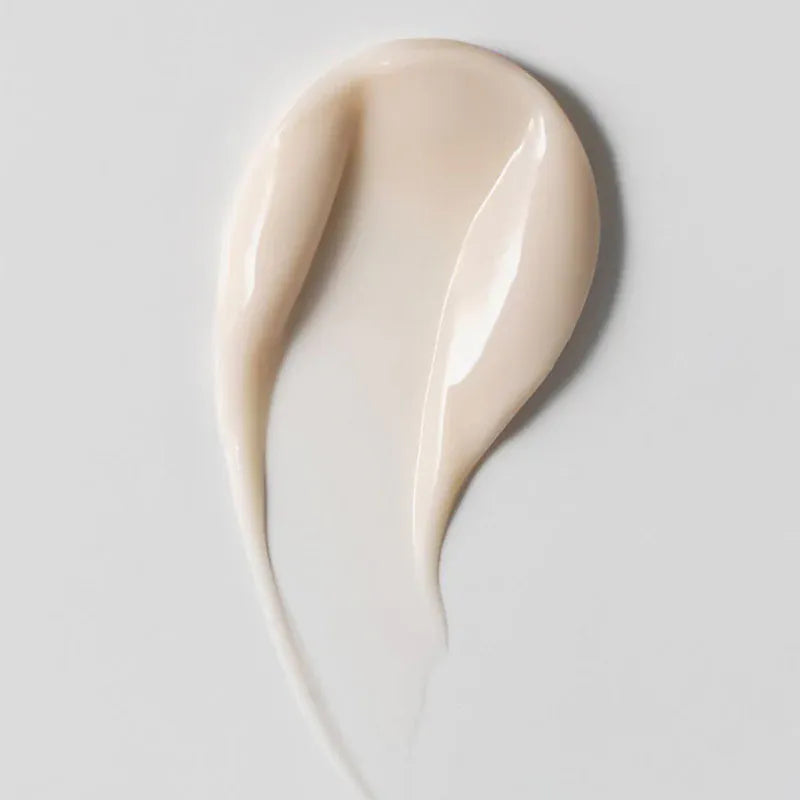 a cream smear on a white surface