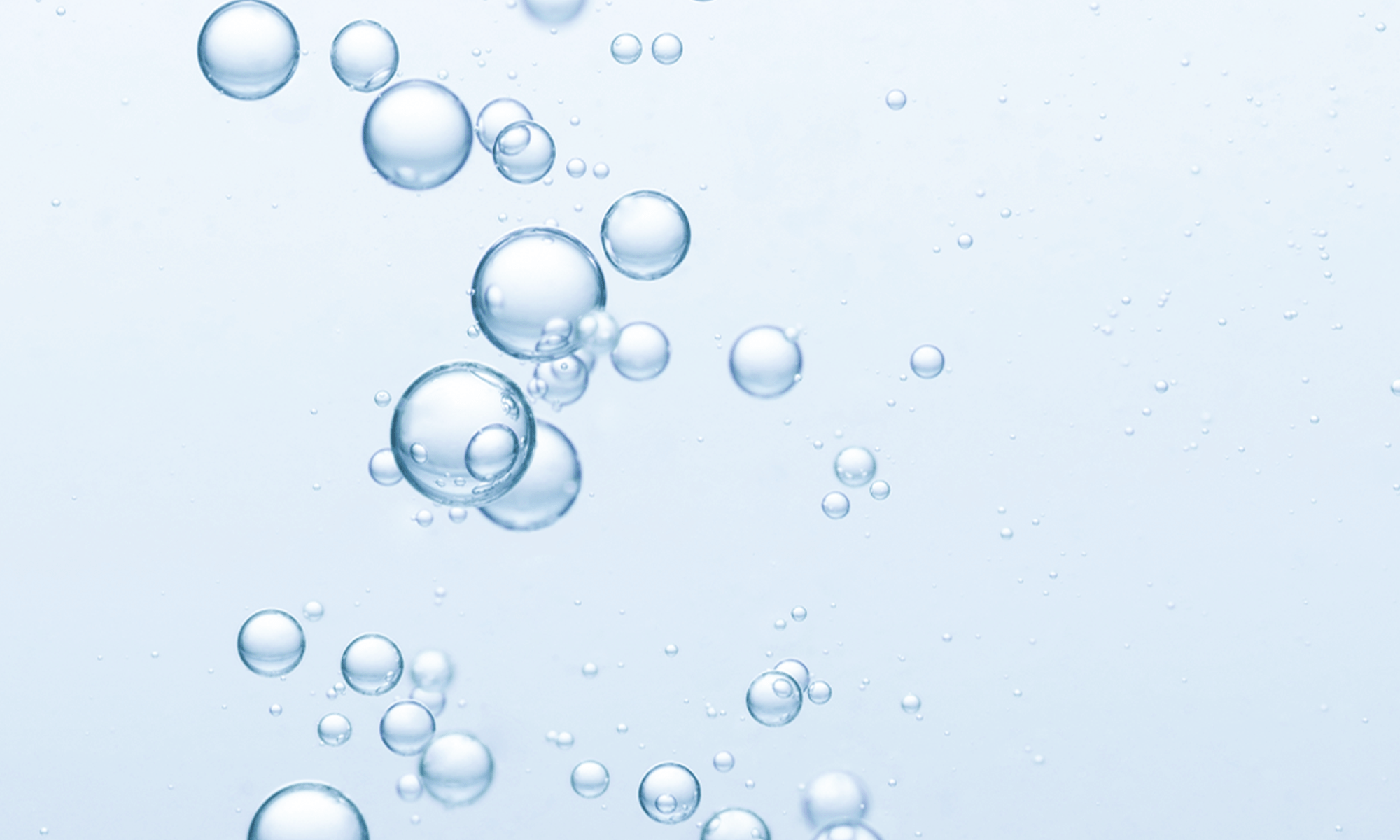 bubbles in water with blue background